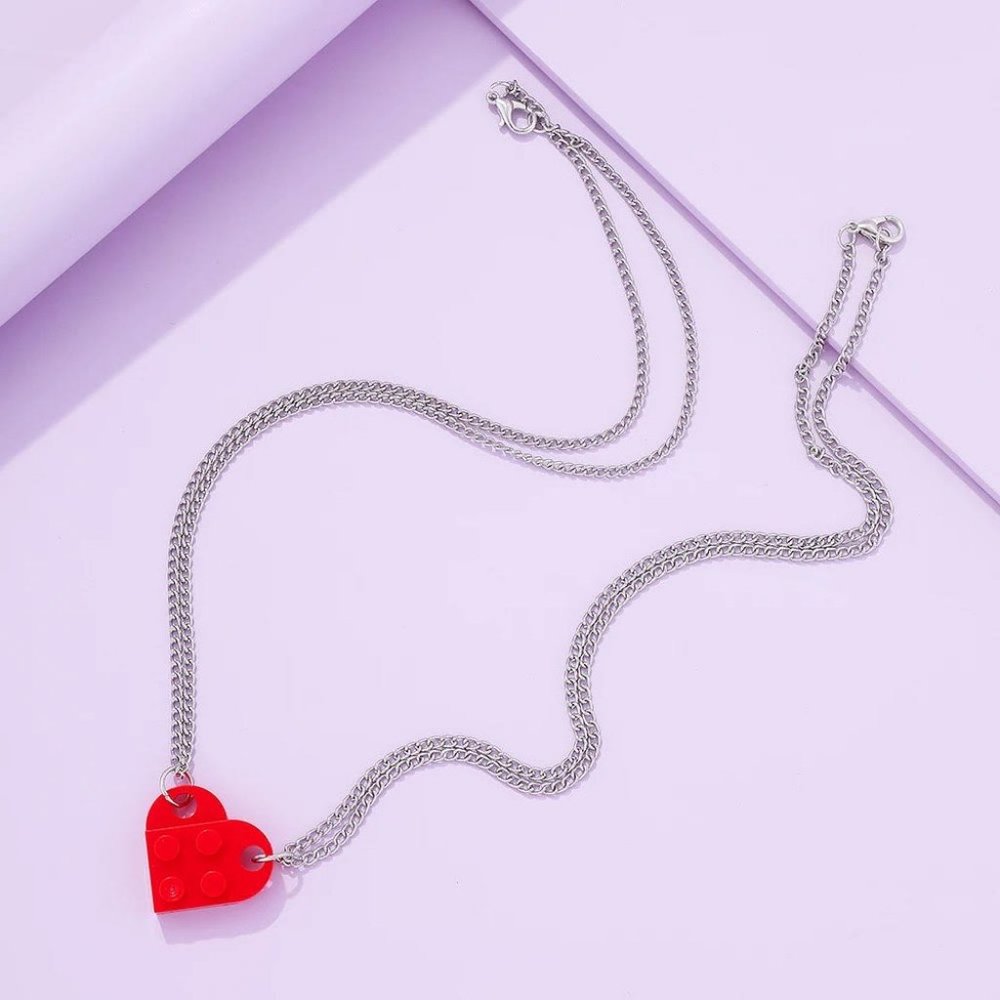 Two pendants in the style of Lego heart ❤️